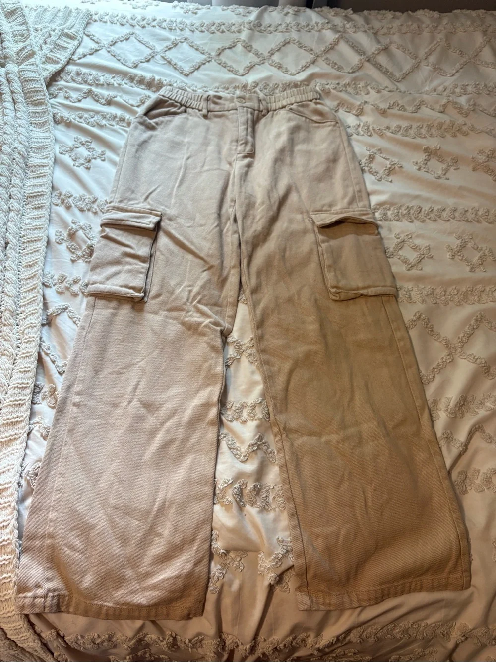Women’s Cargo Sweatpants in Beige | Comfortable Casual Wear